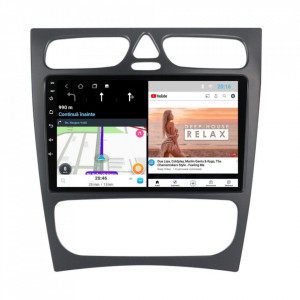 Navigatie dedicata cu Android Mercedes C-Class W203 2000 - 2004, 1GB RAM, Radio GPS Dual Zone, Display HD 9" Touchscreen, Internet Wi-Fi, Bluetooth, MirrorLink, USB, Waze