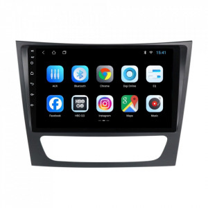 Navigatie dedicata cu Android Mercedes E-Class W211 2002 - 2009, 2GB RAM, Radio GPS Dual Zone, Display HD 9" Touchscreen, Internet Wi-Fi, Bluetooth, MirrorLink, USB, Waze