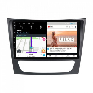 Navigatie dedicata cu Android Mercedes E-Class W211 2002 - 2009, 2GB RAM, Radio GPS Dual Zone, Display HD 9" Touchscreen, Internet Wi-Fi, Bluetooth, MirrorLink, USB, Waze