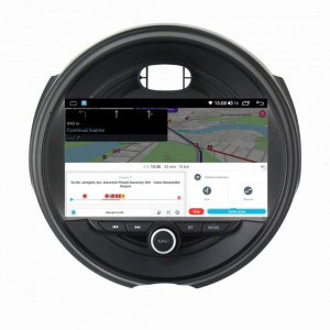 Navigatie dedicata cu Android Mini Cooper 2014 - 2020, 8GB RAM, Radio GPS Dual Zone, Display HD IPS 9" Touchscreen, Internet Wi-Fi si slot SIM 4G, Bluetooth, MirrorLink, USB, Waze
