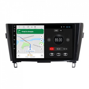 Navigatie dedicata cu Android Nissan Qashqai II 2014 - 2021, 2GB RAM, Radio GPS Dual Zone, Display HD 10" Touchscreen, Internet Wi-Fi, Bluetooth, MirrorLink, USB, Waze