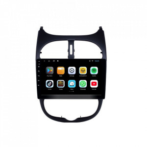 Navigatie dedicata cu Android Peugeot 206 1998 - 2012, 2GB RAM, Radio GPS Dual Zone, Display HD 9" Touchscreen, Internet Wi-Fi, Bluetooth, MirrorLink, USB, Waze