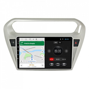 Navigatie dedicata cu Android Peugeot 301 dupa 2012, 1GB RAM, Radio GPS Dual Zone, Display HD 9" Touchscreen, Internet Wi-Fi, Bluetooth, MirrorLink, USB, Waze