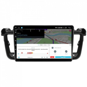 Navigatie dedicata cu Android Peugeot 508 I 2010 - 2018, 4GB RAM, Radio GPS Dual Zone, Display HD IPS 9" Touchscreen, Internet Wi-Fi si slot SIM 4G, Bluetooth, MirrorLink, USB, Waze