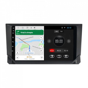 Navigatie dedicata cu Android Seat Ibiza V dupa 2017, 1GB RAM, Radio GPS Dual Zone, Display HD 9" Touchscreen, Internet Wi-Fi, Bluetooth, MirrorLink, USB, Waze