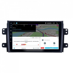 Navigatie dedicata cu Android Suzuki SX4 2006 - 2014, 8GB RAM, Radio GPS Dual Zone, Display HD IPS 9" Touchscreen, Internet Wi-Fi si slot SIM 4G, Bluetooth, MirrorLink, USB, Waze