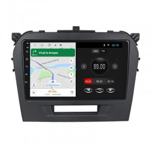 Navigatie dedicata cu Android Suzuki Vitara dupa 2015, 2GB RAM, Radio GPS Dual Zone, Display HD 9" Touchscreen, Internet Wi-Fi, Bluetooth, MirrorLink, USB, Waze