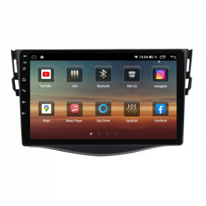 Navigatie dedicata cu Android Toyota Rav4 III 2005 - 2013, 8GB RAM, Radio GPS Dual Zone, Display HD IPS 9" Touchscreen, Internet Wi-Fi si slot SIM 4G, Bluetooth, MirrorLink, USB, Waze