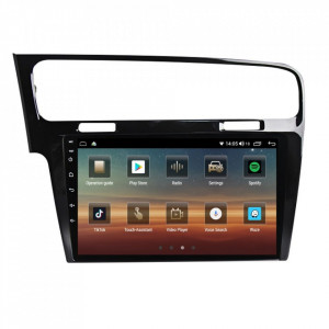 Navigatie dedicata cu Android VW Golf VII 2012 - 2019, negru, 4GB RAM, Radio GPS Dual Zone, Display HD IPS 10" Touchscreen, Internet Wi-Fi si slot SIM 4G, Bluetooth, MirrorLink, USB, Waze