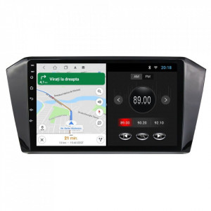 Navigatie dedicata cu Android VW Passat B8 dupa 2015, 1GB RAM, Radio GPS Dual Zone, Display HD 10" Touchscreen, Internet Wi-Fi, Bluetooth, MirrorLink, USB, Waze