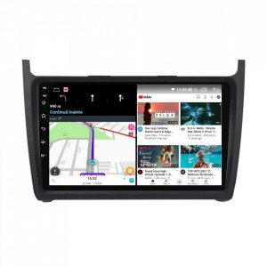 Navigatie dedicata cu Android VW Polo 6R 2009 - 2018, 4GB RAM, Radio GPS Dual Zone, Display HD IPS 9" Touchscreen, Internet Wi-Fi si slot SIM 4G, Bluetooth, MirrorLink, USB, Waze