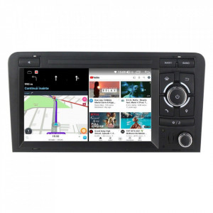 Navigatie dedicata cu Android Audi A3 (8P1) 2003 - 2013, 1GB RAM, Radio GPS Dual Zone, Display HD 7" Touchscreen, Internet Wi-Fi, Bluetooth, MirrorLink, USB, Waze