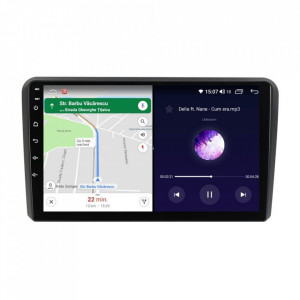 Navigatie dedicata cu Android Audi A3 (8P1) 2003 - 2013, 4GB RAM, Radio GPS Dual Zone, Display HD IPS 9" Touchscreen, Internet Wi-Fi si slot SIM 4G, Bluetooth, MirrorLink, USB, Waze