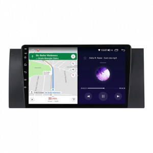 Navigatie dedicata cu Android BMW X5 (E53) 2000 - 2006, 4GB RAM, Radio GPS Dual Zone, Display HD IPS 9" Touchscreen, Internet Wi-Fi si slot SIM 4G, Bluetooth, MirrorLink, USB, Waze