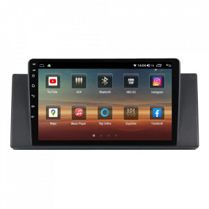 Navigatie dedicata cu Android BMW X5 (E53) 2000 - 2006, 6GB RAM, Radio GPS Dual Zone, Display HD IPS 9" Touchscreen, Internet Wi-Fi si slot SIM 4G, Bluetooth, MirrorLink, USB, Waze