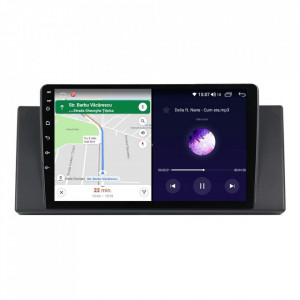 Navigatie dedicata cu Android BMW X5 (E53) 2000 - 2006, 6GB RAM, Radio GPS Dual Zone, Display HD IPS 9" Touchscreen, Internet Wi-Fi si slot SIM 4G, Bluetooth, MirrorLink, USB, Waze