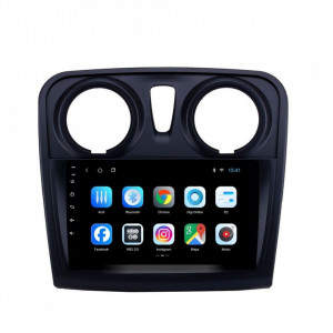 Navigatie dedicata cu Android Dacia Logan II 2012 - 2020, 2GB RAM, Radio GPS Dual Zone, Display HD 9" Touchscreen, Internet Wi-Fi, Bluetooth, MirrorLink, USB, Waze