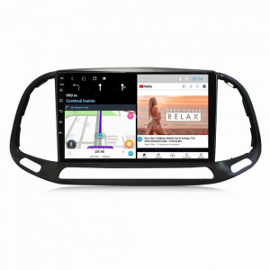 Navigatie dedicata cu Android Fiat Doblo dupa 2015, 2GB RAM, Radio GPS Dual Zone, Display HD 9" Touchscreen, Internet Wi-Fi, Bluetooth, MirrorLink, USB, Waze