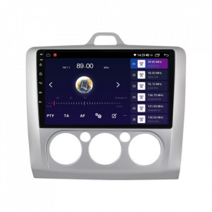 Navigatie dedicata cu Android Ford Focus II 2004 - 2011, clima manuala, 8GB RAM, Radio GPS Dual Zone, Display HD IPS 9" Touchscreen, Internet Wi-Fi si slot SIM 4G, Bluetooth, MirrorLink, USB, Waze