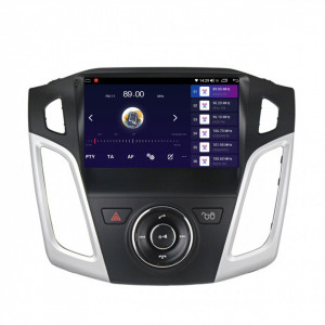 Navigatie dedicata cu Android Ford Focus III 2011 - 2018, 6GB RAM, Radio GPS Dual Zone, Display HD IPS 9" Touchscreen, Internet Wi-Fi si slot SIM 4G, Bluetooth, MirrorLink, USB, Waze
