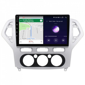Navigatie dedicata cu Android Ford Mondeo IV 2007 - 2011, clima manuala, 4GB RAM, Radio GPS Dual Zone, Display HD IPS 10" Touchscreen, Internet Wi-Fi si slot SIM 4G, Bluetooth, MirrorLink, USB, Waze