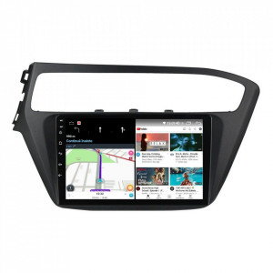 Navigatie dedicata cu Android Hyundai i20 2018 - 2020, 4GB RAM, Radio GPS Dual Zone, Display HD IPS 9" Touchscreen, Internet Wi-Fi si slot SIM 4G, Bluetooth, MirrorLink, USB, Waze