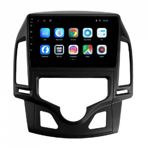 Navigatie dedicata cu Android Hyundai i30 2007 - 2012, clima automata, 2GB RAM, Radio GPS Dual Zone, Display HD 9" Touchscreen, Internet Wi-Fi, Bluetooth, MirrorLink, USB, Waze