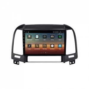 Navigatie dedicata cu Android Hyundai Santa Fe II 2006 - 2012, 8GB RAM, Radio GPS Dual Zone, Display HD IPS 9" Touchscreen, Internet Wi-Fi si slot SIM 4G, Bluetooth, MirrorLink, USB, Waze