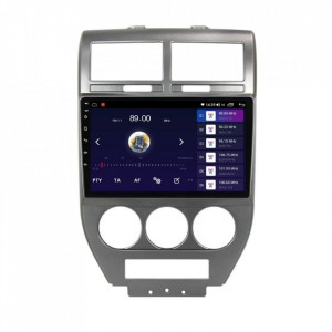 Navigatie dedicata cu Android Jeep Compass I 2006 - 2010, 6GB RAM, Radio GPS Dual Zone, Display HD IPS 10" Touchscreen, Internet Wi-Fi si slot SIM 4G, Bluetooth, MirrorLink, USB, Waze