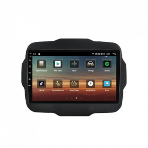 Navigatie dedicata cu Android Jeep Renegade dupa 2014, 4GB RAM, Radio GPS Dual Zone, Display HD IPS 9" Touchscreen, Internet Wi-Fi si slot SIM 4G, Bluetooth, MirrorLink, USB, Waze