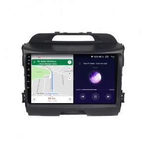 Navigatie dedicata cu Android KIA Sportage 2010 - 2016, 4GB RAM, Radio GPS Dual Zone, Display HD IPS 9" Touchscreen, Internet Wi-Fi si slot SIM 4G, Bluetooth, MirrorLink, USB, Waze