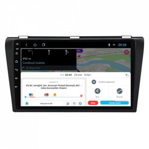 Navigatie dedicata cu Android Mazda 3 2003 - 2009, 2GB RAM, Radio GPS Dual Zone, Display HD 9" Touchscreen, Internet Wi-Fi, Bluetooth, MirrorLink, USB, Waze
