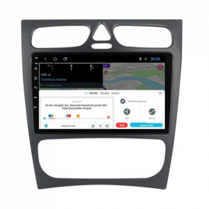 Navigatie dedicata cu Android Mercedes C-Class W203 2000 - 2004, 1GB RAM, Radio GPS Dual Zone, Display HD 9" Touchscreen, Internet Wi-Fi, Bluetooth, MirrorLink, USB, Waze
