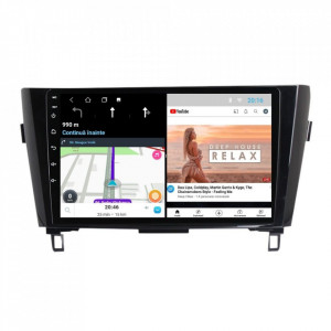 Navigatie dedicata cu Android Nissan Qashqai II 2014 - 2021, 2GB RAM, Radio GPS Dual Zone, Display HD 10" Touchscreen, Internet Wi-Fi, Bluetooth, MirrorLink, USB, Waze