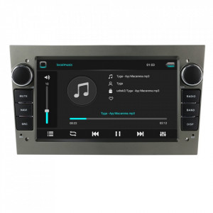 Navigatie dedicata cu Android Opel Combo C 2001 - 2012, gri inchis, 1GB RAM, Radio GPS Dual Zone, Display HD 7" Touchscreen, Internet Wi-Fi, Bluetooth, MirrorLink, USB, Waze