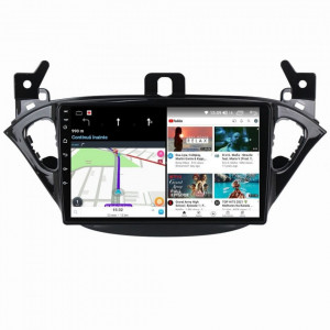 Navigatie dedicata cu Android Opel Corsa E 2014 - 2019, 8GB RAM, Radio GPS Dual Zone, Display HD IPS 9" Touchscreen, Internet Wi-Fi si slot SIM 4G, Bluetooth, MirrorLink, USB, Waze