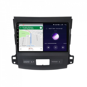 Navigatie dedicata cu Android Peugeot 4007 2007 - 2013, 6GB RAM, Radio GPS Dual Zone, Display HD IPS 9" Touchscreen, Internet Wi-Fi si slot SIM 4G, Bluetooth, MirrorLink, USB, Waze