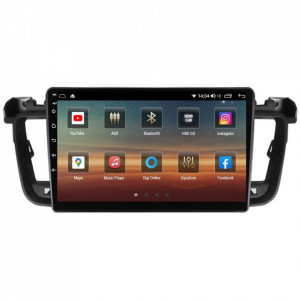 Navigatie dedicata cu Android Peugeot 508 I 2010 - 2018, 4GB RAM, Radio GPS Dual Zone, Display HD IPS 9" Touchscreen, Internet Wi-Fi si slot SIM 4G, Bluetooth, MirrorLink, USB, Waze