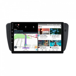 Navigatie dedicata cu Android Seat Ibiza IV 2008 - 2013, 8GB RAM, Radio GPS Dual Zone, Display HD IPS 9" Touchscreen, Internet Wi-Fi si slot SIM 4G, Bluetooth, MirrorLink, USB, Waze