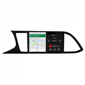 Navigatie dedicata cu Android Seat Leon 5F 2013 - 2020, 1GB RAM, Radio GPS Dual Zone, Display HD 9" Touchscreen, Internet Wi-Fi, Bluetooth, MirrorLink, USB, Waze