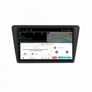 Navigatie dedicata cu Android Skoda Rapid 2011 - 2019, 2GB RAM, Radio GPS Dual Zone, Display HD 9" Touchscreen, Internet Wi-Fi, Bluetooth, MirrorLink, USB, Waze