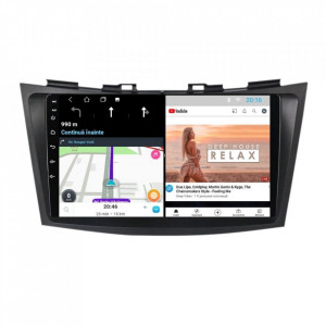 Navigatie dedicata cu Android Suzuki Swift IV 2010 - 2017, 1GB RAM, Radio GPS Dual Zone, Display HD 9" Touchscreen, Internet Wi-Fi, Bluetooth, MirrorLink, USB, Waze