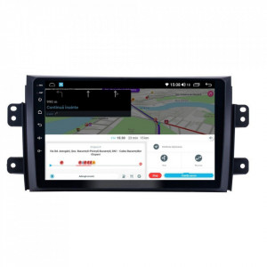 Navigatie dedicata cu Android Suzuki SX4 2006 - 2014, 6GB RAM, Radio GPS Dual Zone, Display HD IPS 9" Touchscreen, Internet Wi-Fi si slot SIM 4G, Bluetooth, MirrorLink, USB, Waze