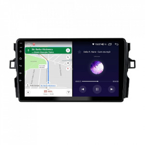 Navigatie dedicata cu Android Toyota Auris 2006 - 2012, 6GB RAM, Radio GPS Dual Zone, Display HD IPS 9" Touchscreen, Internet Wi-Fi si slot SIM 4G, Bluetooth, MirrorLink, USB, Waze