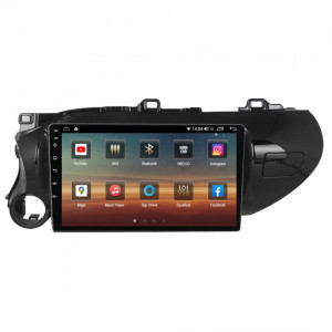 Navigatie dedicata cu Android Toyota Hilux VIII dupa 2015, 6GB RAM, Radio GPS Dual Zone, Display HD IPS 10" Touchscreen, Internet Wi-Fi si slot SIM 4G, Bluetooth, MirrorLink, USB, Waze