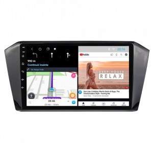Navigatie dedicata cu Android VW Passat B8 dupa 2015, 1GB RAM, Radio GPS Dual Zone, Display HD 10" Touchscreen, Internet Wi-Fi, Bluetooth, MirrorLink, USB, Waze