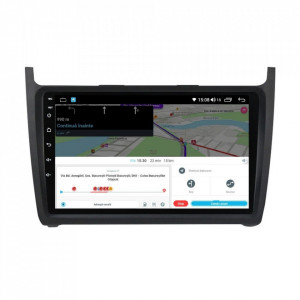Navigatie dedicata cu Android VW Polo 6R 2009 - 2018, 4GB RAM, Radio GPS Dual Zone, Display HD IPS 9" Touchscreen, Internet Wi-Fi si slot SIM 4G, Bluetooth, MirrorLink, USB, Waze