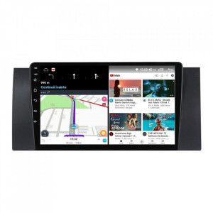Navigatie dedicata cu Android BMW X5 (E53) 2000 - 2006, 4GB RAM, Radio GPS Dual Zone, Display HD IPS 9" Touchscreen, Internet Wi-Fi si slot SIM 4G, Bluetooth, MirrorLink, USB, Waze