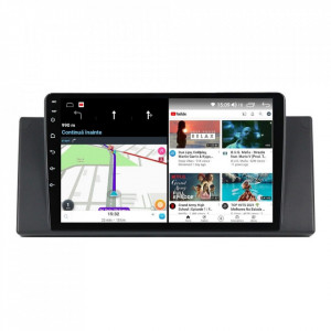 Navigatie dedicata cu Android BMW X5 (E53) 2000 - 2006, 6GB RAM, Radio GPS Dual Zone, Display HD IPS 9" Touchscreen, Internet Wi-Fi si slot SIM 4G, Bluetooth, MirrorLink, USB, Waze