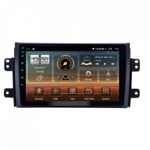 Navigatie dedicata cu Android Fiat Sedici 2006 - 2015, 4GB RAM, Radio GPS Dual Zone, Display HD IPS 9" Touchscreen, Internet Wi-Fi si slot SIM 4G, Bluetooth, MirrorLink, USB, Waze
